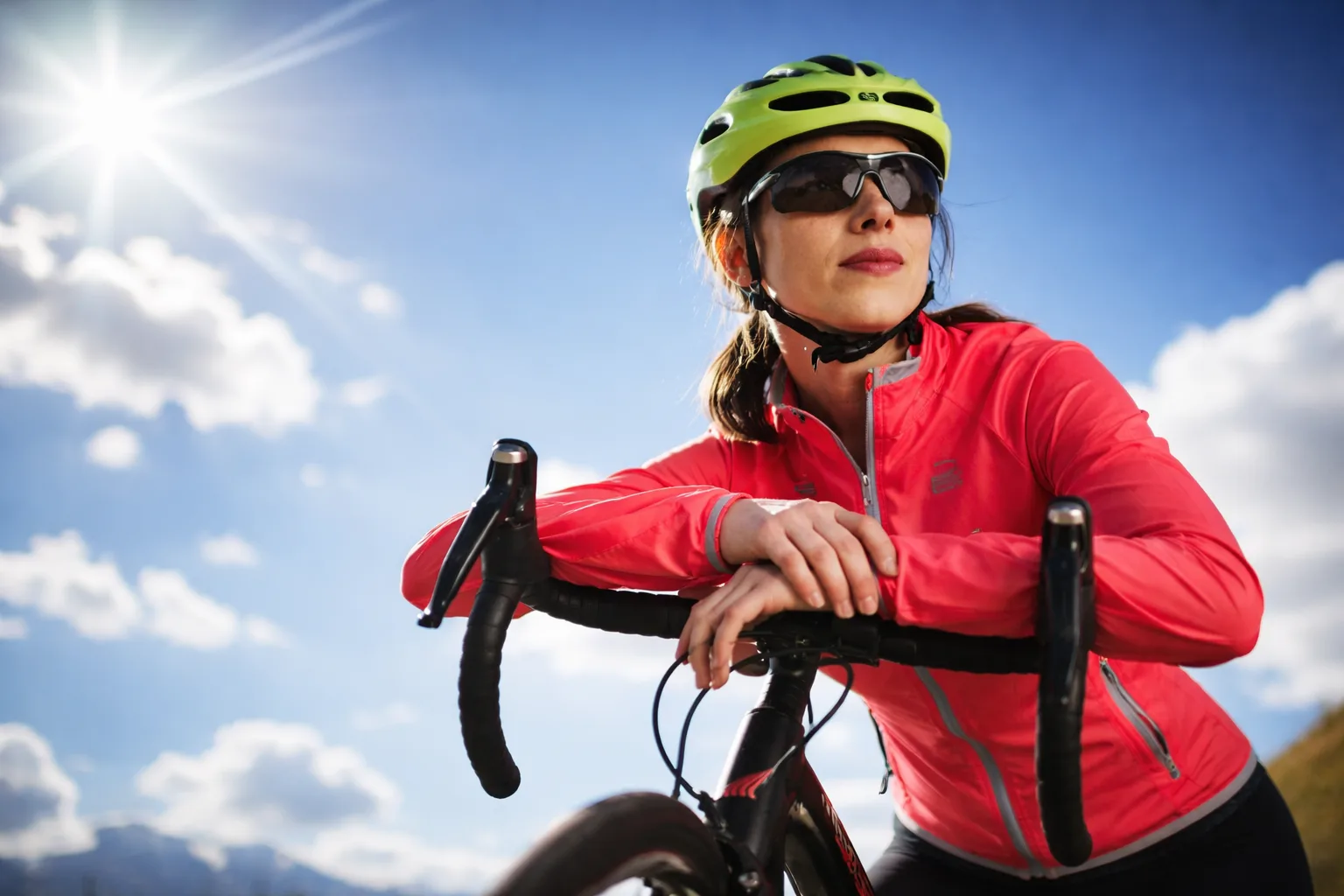 Ciclista con occhiale sportivo graduato